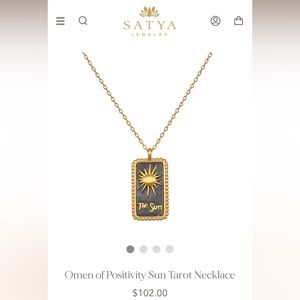 Satya Jewelry Omen of Positivity Sun Tarot Necklace